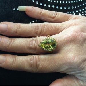 10K Yellow Gold Lemon Quartz Ring